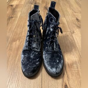 Rebecca Minkoff Midnight Velvet Lace-Up Boots